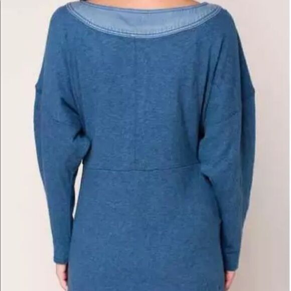 Free People Seeking Heart Mini Dress in Blue - Size Small - Picture 7 of 12